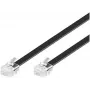 Cable telefónico MicroConnect MPK106B RJ12 RJ12 6 m negro