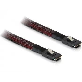Cable SAS DeLOCK 83073 0,1 m Negro Rojo