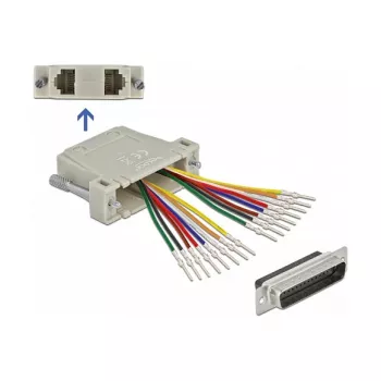 D-Sub HD de 44 pines conector macho crimp a 2 x conector hembra RJ45 DeLOCK 66835