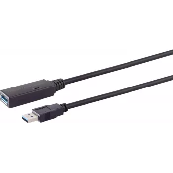 Cable USB S/CONN 13-39485 30 m USB 3.2 Gen 1 negro