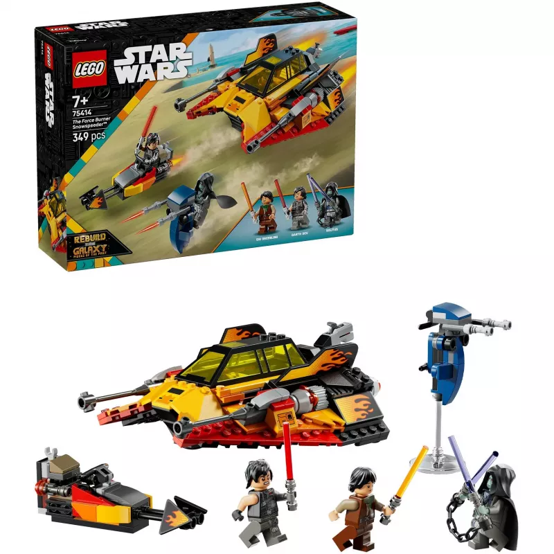 LEGO Star Wars Flame Speeder 75414 set de vehículo de nieve – 349 piezas, 3 minifiguras, edad 7+