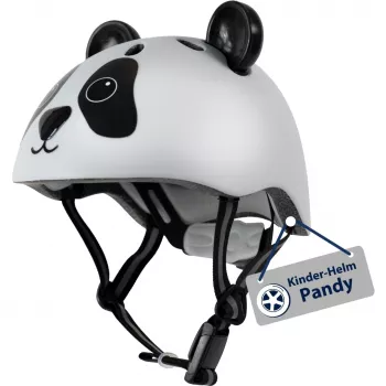 Casco infantil Pandy blanco/negro, talla 48-52
