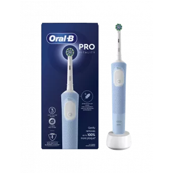 Oral-B | Vitality Pro Cepillo de dientes eléctrico recargable para adultos, número de cabezales incluidos 1, número de modos de cepillado 3, azul
