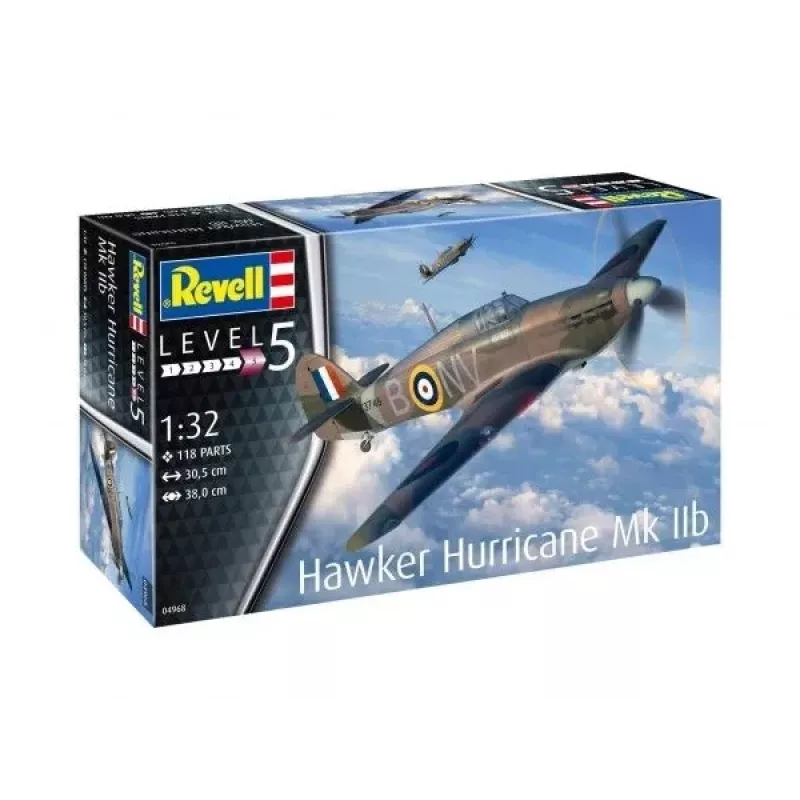 Maqueta de avión de plástico REVELL Hawker Hurricane MK IIB escala 1/32
