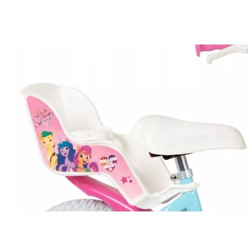 Bicicleta infantil Toimsa TOI1497 rueda de 14 pulgadas, temática My Little Pony, para 4–6 años, 4 ruedas, frenos de llanta delantero/trasero