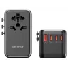 Cargador Vention FJGB0 100W GaN con 3× USB-C y 1× USB-A, negro