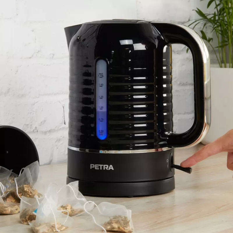 Hervidor eléctrico Petra 1,7 l 3 kW Negro