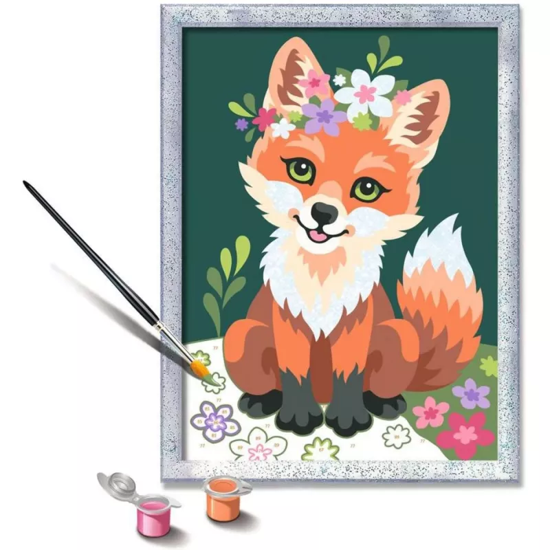 Ravensburger Pintar por números - Zorro floral