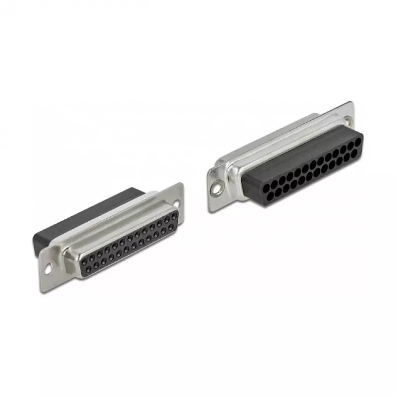 Conector hembra crimp D-Sub de 25 contactos a 2 x conector hembra RJ45 DeLOCK 66834