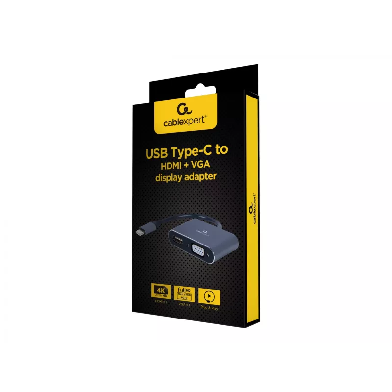Cablexpert A-USB3C-HDMIVGA-01 adaptador gráfico USB gris