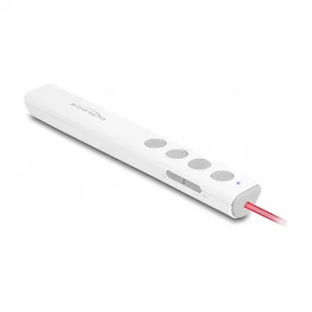 Presentador láser USB DeLOCK, blanco, inalámbrico, receptor nano USB-RF