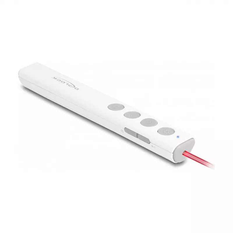 DeLOCK presentador láser USB blanco inalámbrico con receptor USB RF Nano