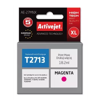 Activejet AE-27MNX tinta (sustituto de Epson 27XL T2713; Supreme; 18 ml; magenta)