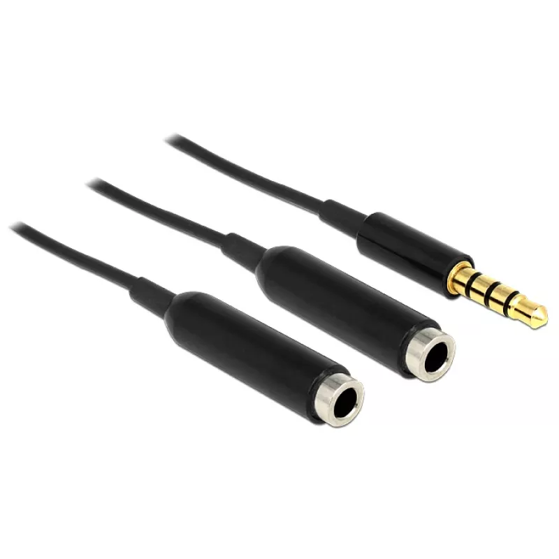 Cable de audio DeLOCK 65575 0,25 m 3,5 mm 2 x 3,5 mm negro