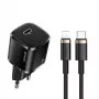 Cargador usams 1x USB-C T36 + Lightning PD – cargador PD compacto con USB-C y Lightning