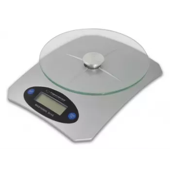 Báscula de cocina electrónica ESPERANZA Avocado gris — capacidad 5 kg, plataforma de bambú, unidades g/lb/oz
