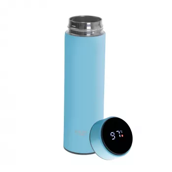 Botella isotérmica Adler AD 4506BL - termo con indicador de temperatura LED, azul