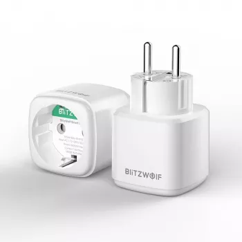 Enchufe inteligente BlitzWolf BW-SHP15 ZigBee 3680W — enchufe empotrable compatible con Wi-Fi/ZigBee