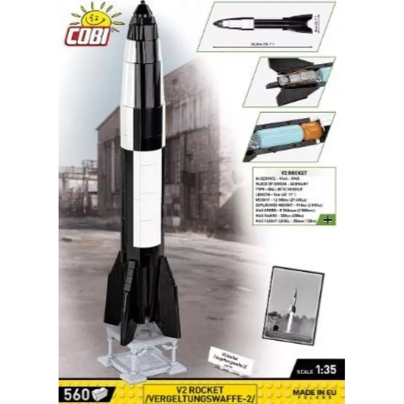 Set de construcción COBI V2 cohete 560 piezas Segunda Guerra Mundial