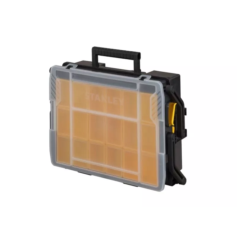 Organizador de piezas pequeñas Stanley Sortmaster Multilevel Organizer negro transparente 400x420x315 mm