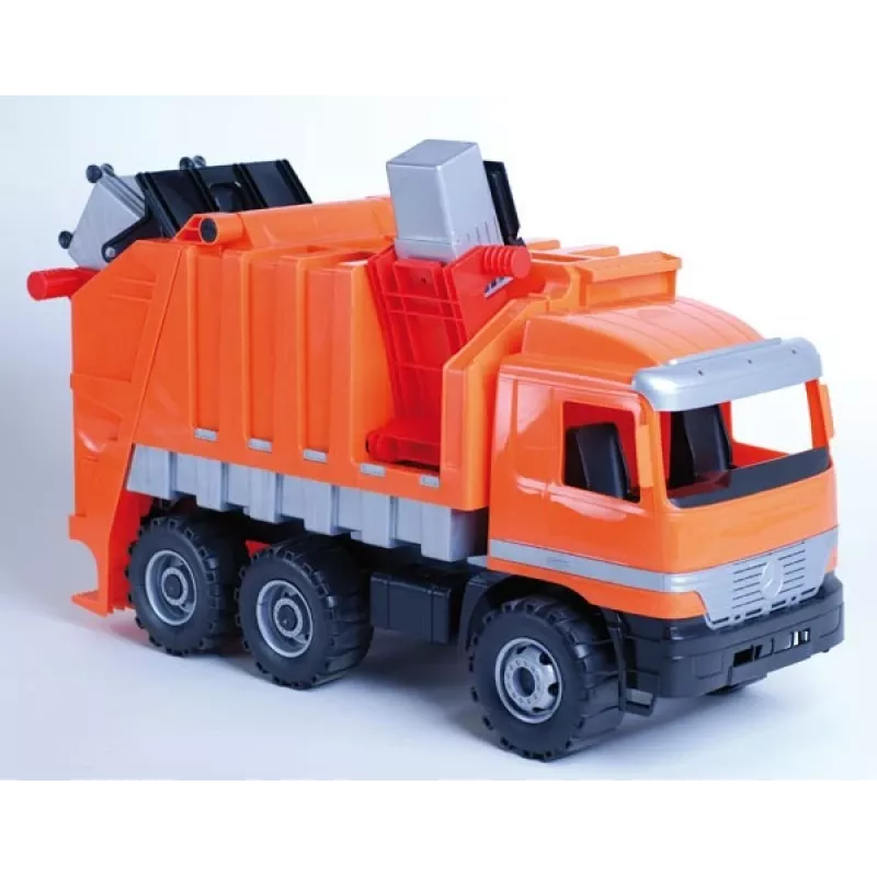 Camión de basura de juguete Lena Mercedes ZL-02026, 70 cm de largo, vehículo de juguete mecánico