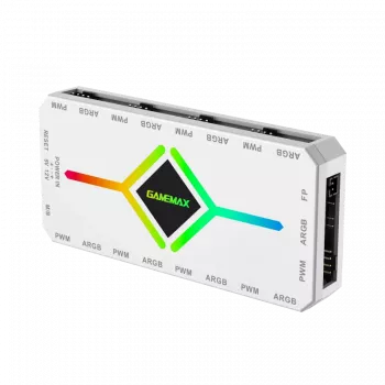 Gamemax | Mando a distancia | V4.0 ARGB PWM HUB BK | Blanco | Gamemax