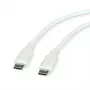 ROLINE Cable USB 2.0 C-C Macho/Macho Silicona 60W 1m Blanco - Cable - Digital/Datos (11.02.9126)