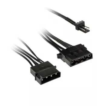 Adaptador de alimentación de ventilador Kolink de 3 pines a 2×4 pines Molex, 245 mm, negro