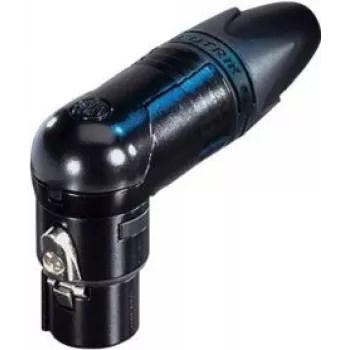 NEUTRIK conector hembra XLR, en ángulo, número de polos: 4 negro NC4FRX-B 1 unidad (NC4FRX-B)