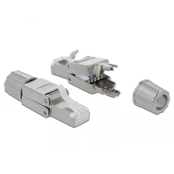 Conector de cable DeLOCK 86476 RJ-45 gris