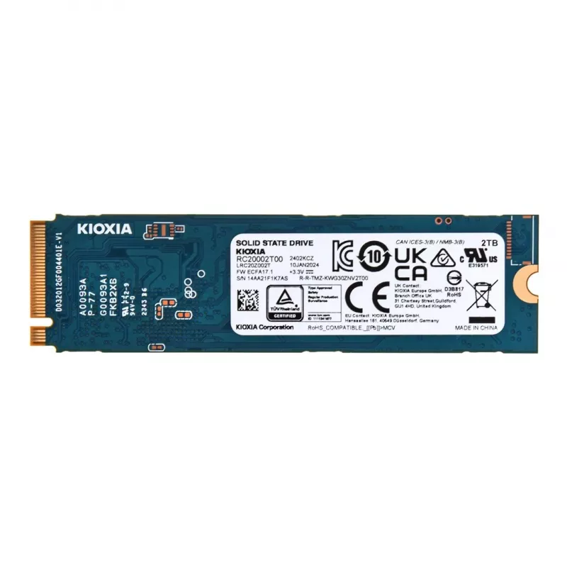 Unidad SSD Kioxia 2 TB M.2 PCI Express 3.1a NVMe EXCERIA G2
