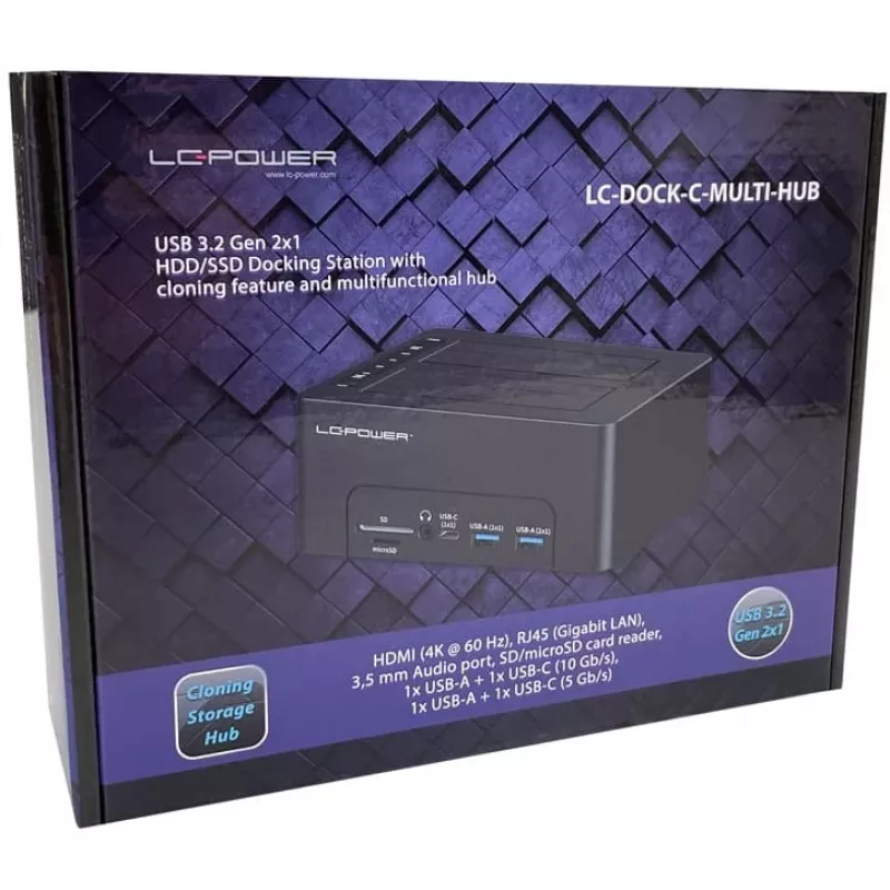 Base de acoplamiento LC-Power USB 3.2 Gen 2x1