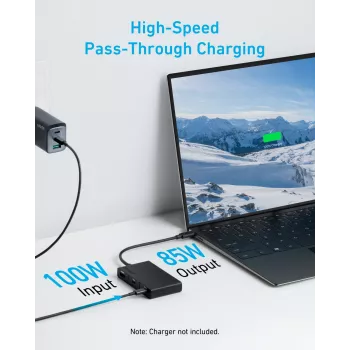 Anker 332 USB 3.2 Gen 1 Type-C con cable Negro 100W 4K Ultra HD