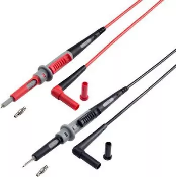 VOLTCRAFT MS-4PS-E Cable de prueba de seguridad [conector de seguridad de 4mm - punta de prueba] 1,00 m Negro, Rojo 1 ud. (VC-11025595)