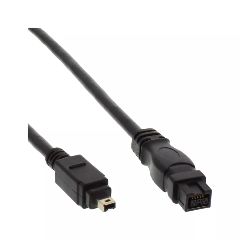 Cable FireWire 400 a 800 InLine 34901 1 m macho/macho negro