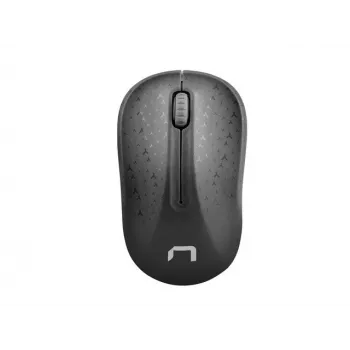 Ratón óptico inalámbrico de oficina NATEC Toucan Office RF — ambidiestro, 1600 DPI, 3 botones, rueda, gris/negro