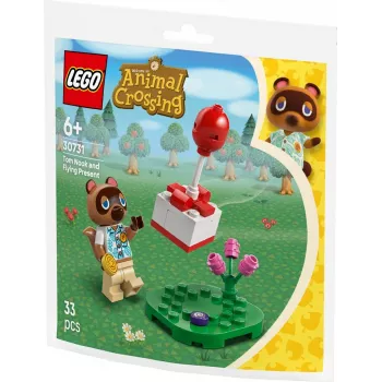 30731 Animal Crossing Tom Nook y regalo globo, juguete de construcción Polybag