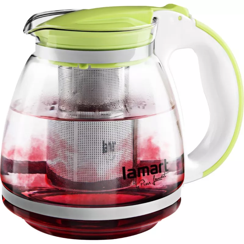 Jarra de cristal Lamart LT7028 verde transparente 13 cm de diámetro 155 mm de altura
