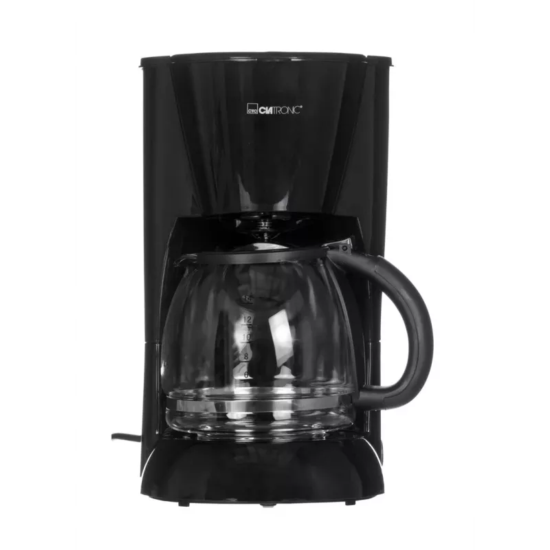 Cafetera de filtro CLATRONIC KA 3473, depósito de agua de 1,5 l, capacidad para 14 tazas, negra