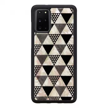 Funda protectora iKins para Samsung Galaxy S20+ — diseño de pirámides negro