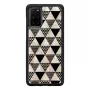 Funda protectora iKins para Samsung Galaxy S20+ — diseño de pirámides negro