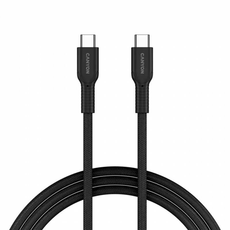 CANYON Cable OnWire 60CL C-C 60W COLOR trenzado 1m negro