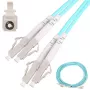 Patchcord LC/UPC-LC/UPC Dúplex 5 m — Extralink OM3 Multimodo, 3 mm FTTH, Aqua