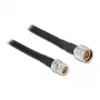 Cable prolongador de antena Delock conector N macho a conector N hembra, 10 m, coaxial, negro, exterior (13029)