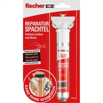 fischer ESPÁTULA DE REPARACIÓN - Metal - Plástico - Madera - Universal - Techo - Pared - Blanco - Tubo - 70 ml