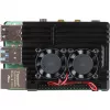 JOY-IT RPI CASE ALU07F - Carcasa para Raspberry Pi 4, aluminio, ventilador, negro (RB-ALUCASEP4+07FAN)