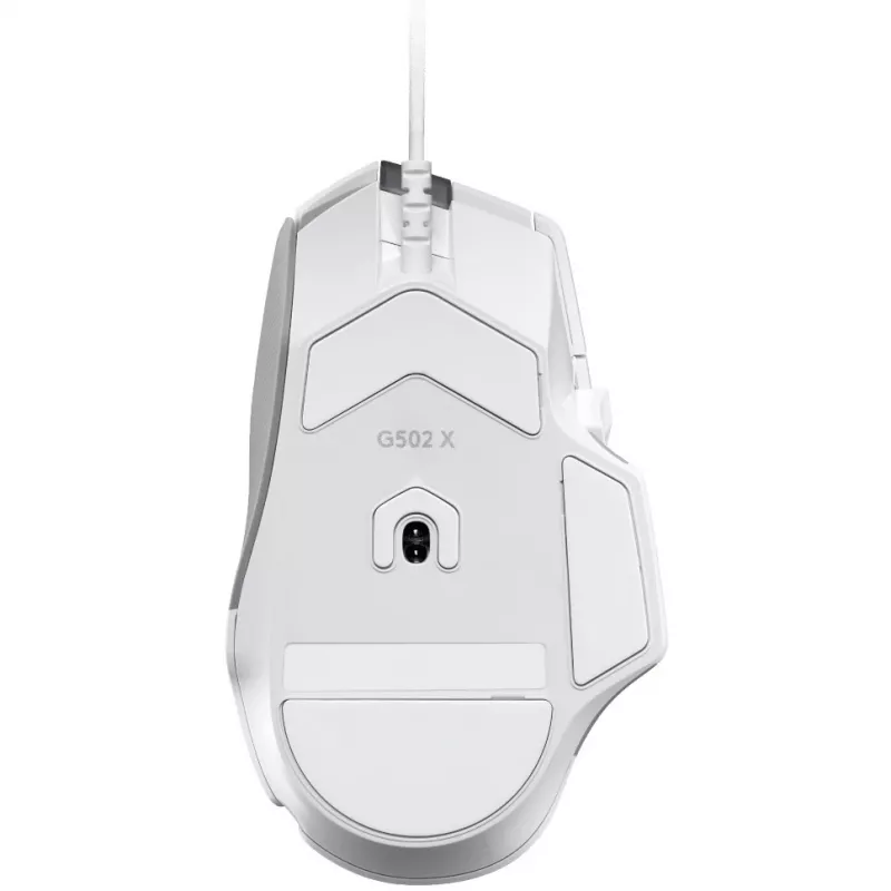 Pack de ratón gaming Logitech G G502 X con alfombrilla gaming rígida G240 — Para diestros, Óptico 25600 DPI, USB Type-A, 13 botones, Blanco