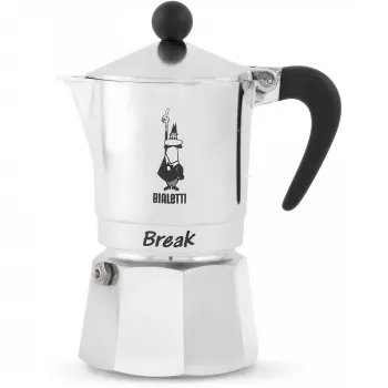 Cafetera espresso BIALETTI Break 1TZ plateada – moka de fogón para una taza, modelo 0005913/NP