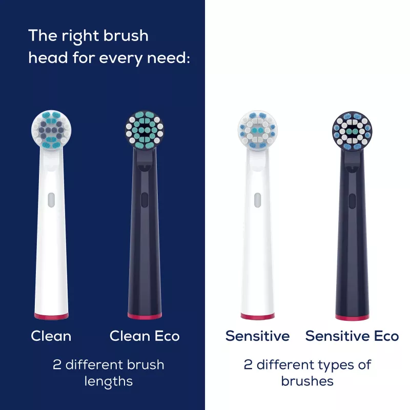 Beurer TB Clean Eco Green Planet cabezales de cepillo, azul oscuro, pack de 4