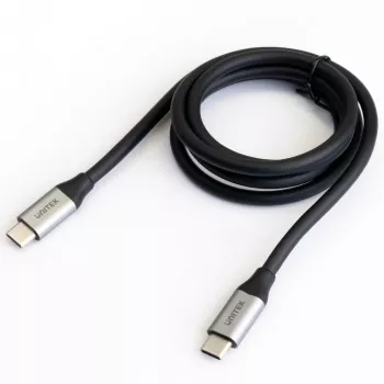 Cable de datos y carga USB-C a USB-C Unitek C14082ABK 1 m, USB 3.2 Gen 2 (10 Gbit/s), 100 W PD, Negro